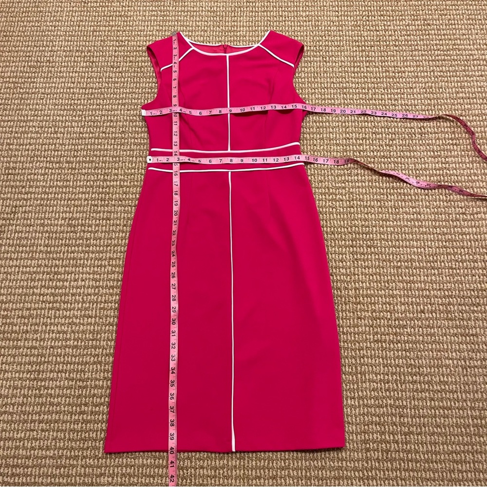 Glamour Hot Pink Sleeveless Shift Dress 6 - Picture 4 of 7
